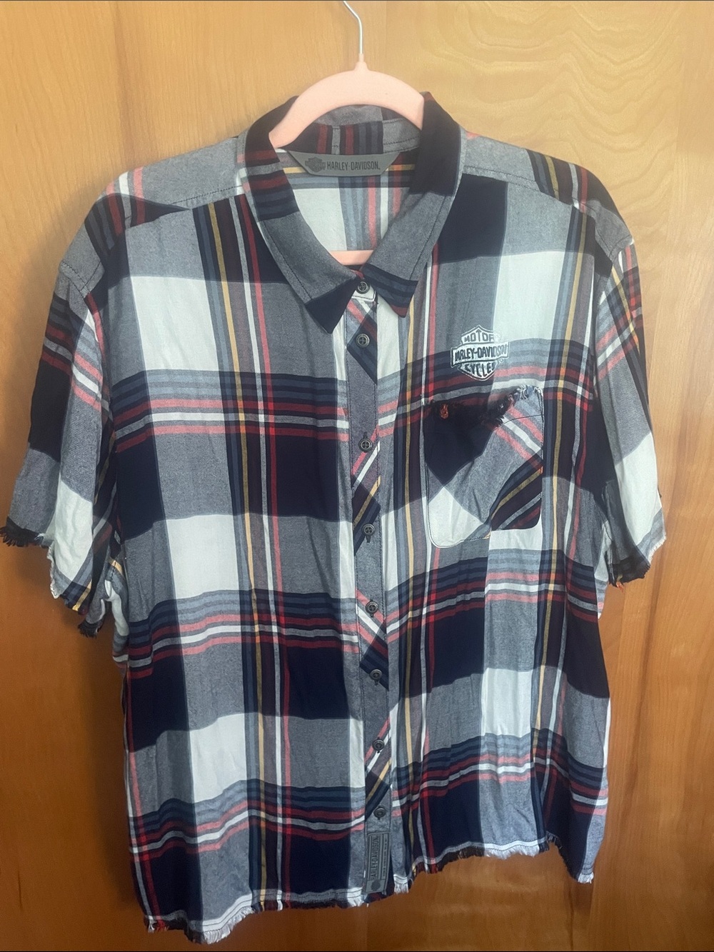 Harley-Davidson Plaid Short-Sleeve Button-Up